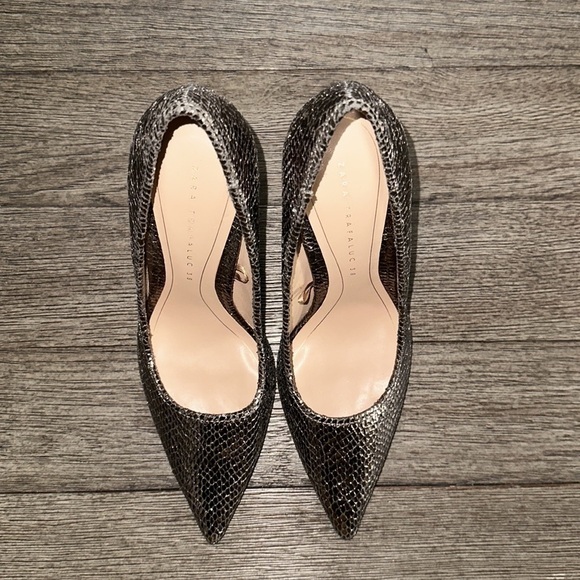 Zara Trafaluc metallic snakeskin heels - Picture 4 of 9